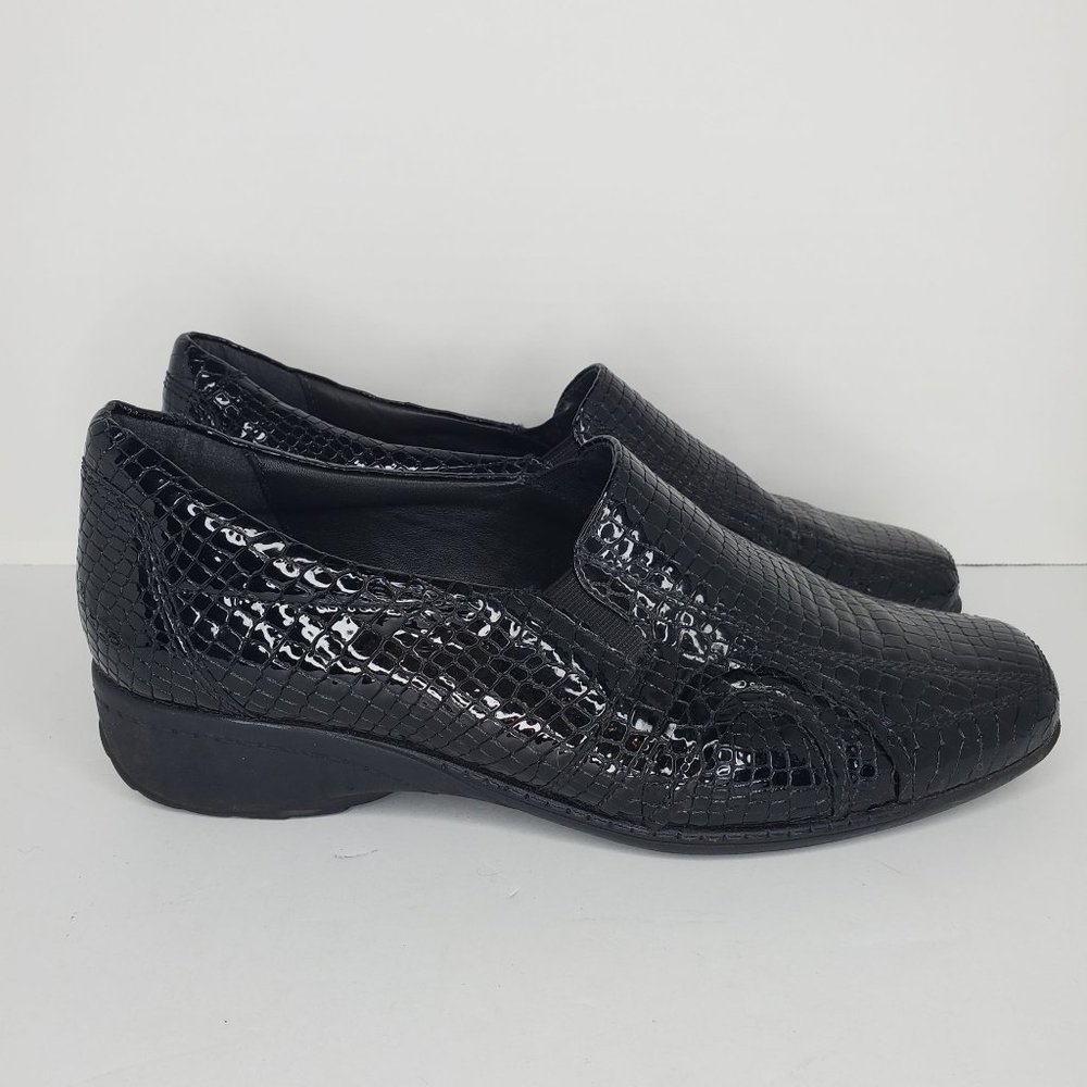 Ara Luftpolster Black Leather Loafer Slip On Shoes Women's US 10